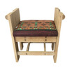 Limited Edition Oak Bench with Vintage Moroccan Leather Seat 66487