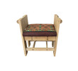 Limited Edition Oak Bench with Vintage Moroccan Leather Seat 59974