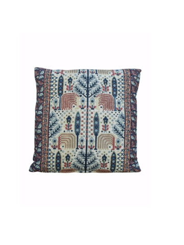Antique Printed Linen Textile Pillow 67383