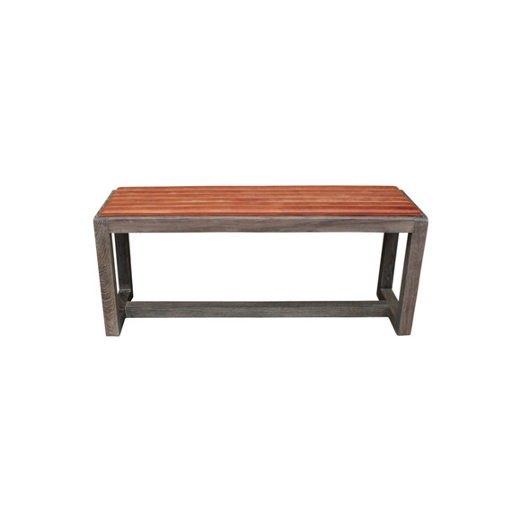 Limited Edition Oak and Leather Bench 24718