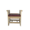 Limited Edition Oak Bench with Vintage Moroccan Leather Seat 66487