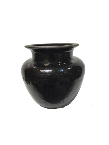 Large Black Glazed Ceramic Vessel from Central Asia 66844