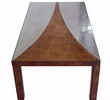 French Vintage Leather and Metal Coffee Table 21455