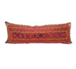 Rare Embroidery Textile Large Lumbar Pillow 55282