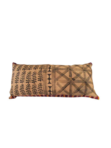 Vintage Indonesian Batik Textile Tribal Textile Pillow 67372