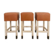 Lucca Studio Set of (3) Percy Saddle
Leather and Oak Stools 65049