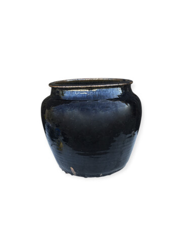 Large Black Glazed Ceramic Vessel from Central Asia 66819