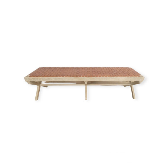 Lucca Studio Sadie Bench (Brown Leather) 65954
