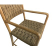Set of (6) French Oak and Woven Rope Arm Chairs 19069
