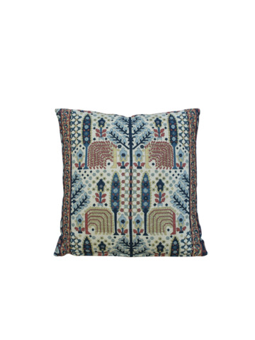 Vintage Printed Linen Textile Pillow 67496