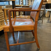 1930's Danish Cabinetmaker Cuban Mahogany Arm Chair in Leather 60401
