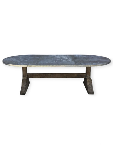 Limited Edition Oval 19th Century Zinc Top Dining Table 66904
