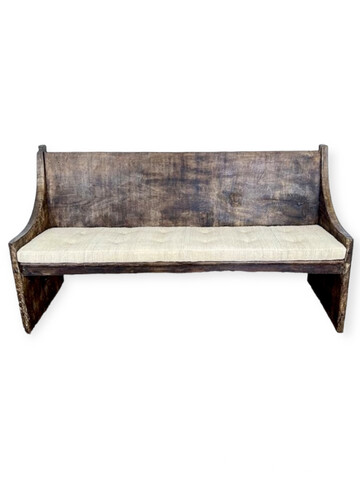 Lucca Studio Caleb Bench with Belgian Linen Seat Cushion 67167