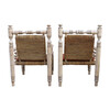Pair of Arm Chairs and Ottomans by Audoux and Minet 30458