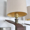 Pair of Lucca Studio Currier Sconces in Bronze and Leather 65079