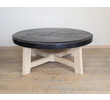 Lucca Studio Milton Round Leather Top Coffee Table 59783