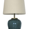 Pair French Glazed Green Ceramic Lamps 27348