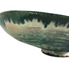 Danish Mid Century Ceramic Bowl in green and black 29296