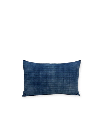 Antique Central Asia Indigo Textile Pillow 67912