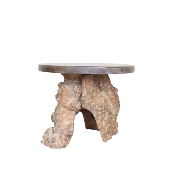 French Root Side Table with Walnut Top 65650
