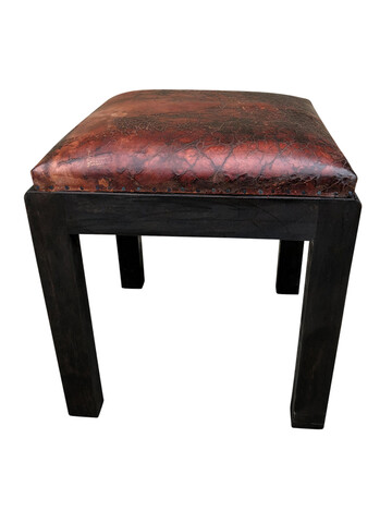 French Leather Stool 66212