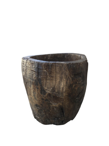 Large French Wood Trunk Planter 67953