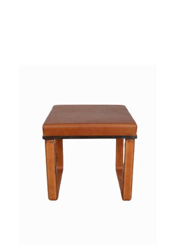 Lucca Studio Vaughn (stool) of saddle leather top and base 65955