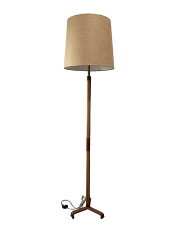 Limited Edition Bronze and Saddle Leather Floor Lamp 57691