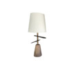 Lucca Studio Callisto Bronze and Wood Lamp 52539