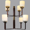Limited Edition Bronze and Leather Chandelier 28130