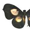 Metal butterfly with agate and lights 19080