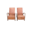Pair of Mid Century French Leather Arm Chairs 62758