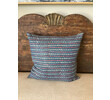 Limited Edition Antique Wood Block and Striped Textile Pillow 60566