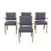 WH SALE Set of (4) Mid Century French Oak Arm Chairs 22494