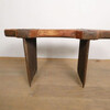 Unusual French Industrial Iron and Wood Stool or Side Table 65161