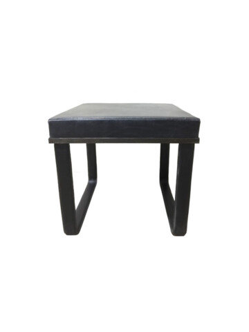 Lucca Studio Vaughn (stool) of black leather top and base 68045