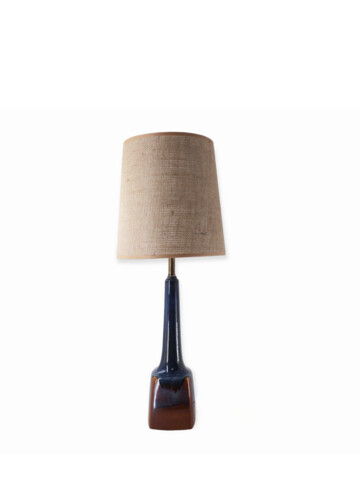 Vintage Ceramic Lamp with Custom Burlap Shade 64737