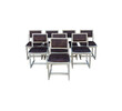 Set of (8) French Oak Dining Chairs with Leather Seats 28128
