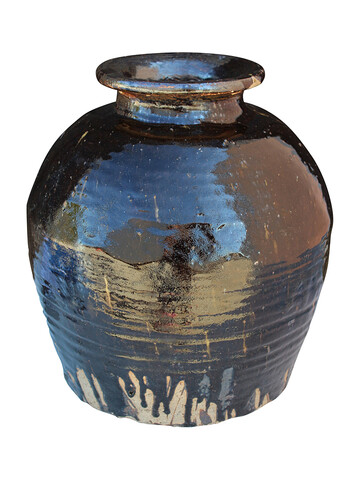Antique Black Glazed Chinese Vessel 40988