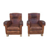 Pair French 1940 Club Chairs 30731