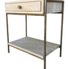 Limited Edition Oak and Brass Side Table 56665