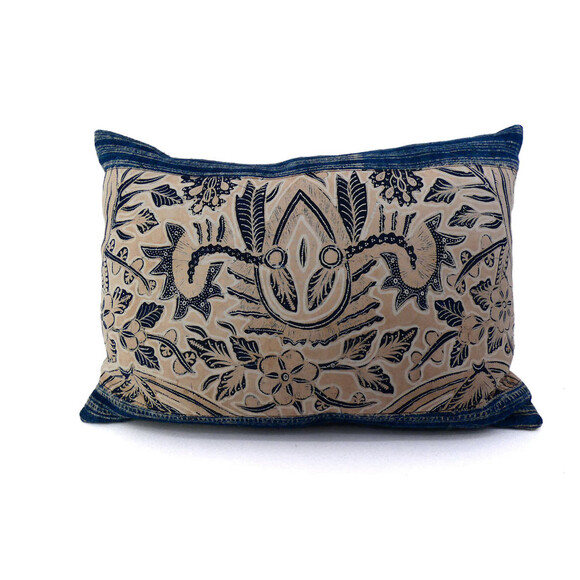 Vintage Indonesian Batik Textile Pillow 59413