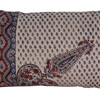 Vintage Block Print Textile Lumbar Pillow 20547