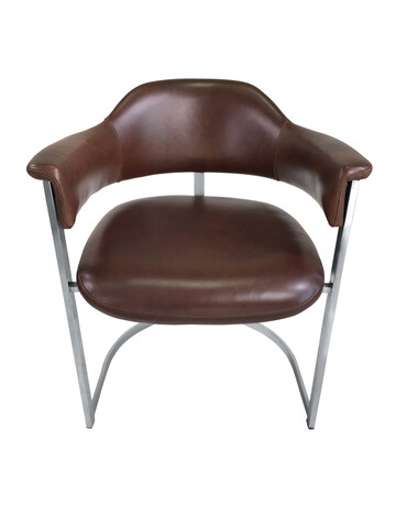 Willy Rizzo Chrome and Leather Desk Chair 23990
