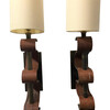 Pair of Lucca Studio Currier Sconces in Bronze and Leather 40398