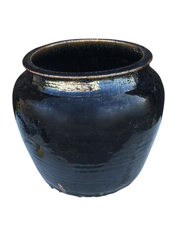 Large Black Glazed Ceramic Vessel from Central Asia 42938