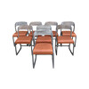 Set of (8) Danish Dining Chairs With Leather Seats 34988