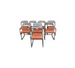 Set of (8) Danish Dining Chairs With Leather Seats 34988