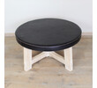 Lucca Studio Milton Round Leather Top Coffee Table 59160