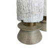 Pair of Limited Edition Lamps with Solid Alabaster Shades and Oak Bases 38165